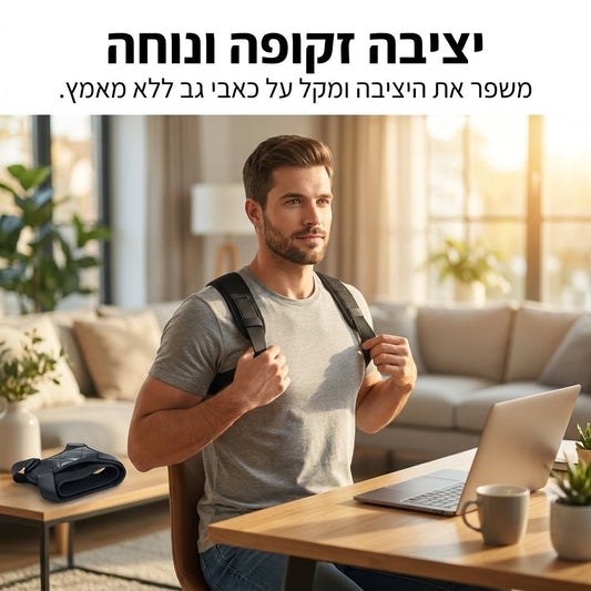 חגורת יציבה לעבודה מול מחשב: איך בוחרים ולובשים נכון
