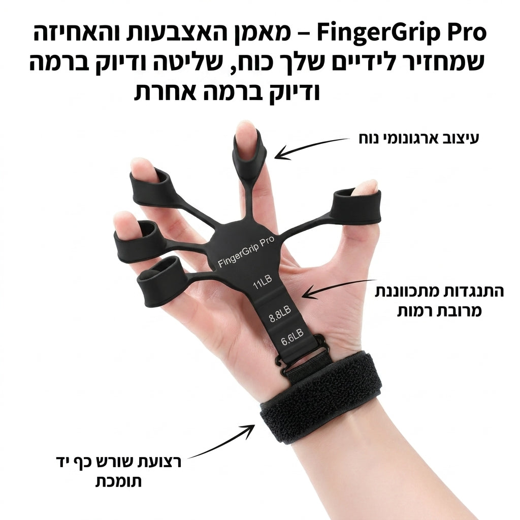 FingerGrip Pro – מאמן האצבעות והאחיזה שמחזיר לידיים שלך כוח, שליטה ודיוק ברמה אחרת